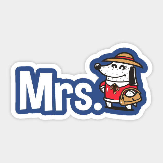 Mrs. Dog Sticker by krisren28